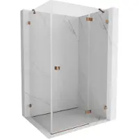Mexen Lunar schuifdeur douchecabine rechts 75 x 80 cm, transparant, roze goud - 834-075-080-60-00-P