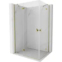 Mexen Mist-H Duo douchecabine scharnier rechts 85 x 105 , transparant, goud - 8A5-085L-105P-50-00