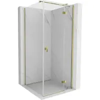 Mexen Mist-H T douchecabine rechts openend 100 x 100 , transparant, goud - 8A5T-100-100-50-00-P