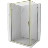Mexen Exo douchecabine met draaideur 70 x 85 cm, transparant, goud - 8181-070-085-50-00