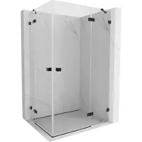 Mexen Lunar Duo draaideur douchecabine rechts 90 x 80 cm, transparant, zwart - 834-090P-080L-70-00