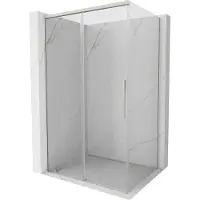 Mexen Rox schuifdouchecabine 110 x 120 cm, transparant, geborsteld nikkel - 8C2-110-120-97-00