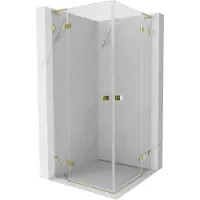 Mexen Lunar L Duo draaideur douchecabine 115 x 115 cm, transparant, goud - 834L-115L-115P-50-00