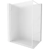 Mexen Kioto-XF douchewand Walk-in met frame 130 x 202 , ijsvorming 10 mm, wit - 800-130-104-20-30-X