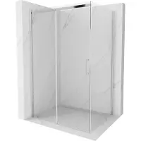 Mexen Omega schuif douchecabine 130 x 80 , transparant, chroom - 825-130-080-01-00