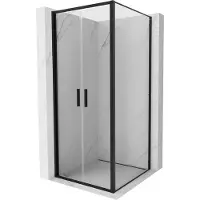 Mexen Exo draaideur douchecabine 120 x 120 , transparant, zwart - 814-120-120-70-00