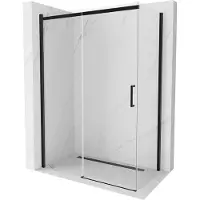 Mexen Omega douchecabine schuifdeur 140 x 80 , transparant, zwart - 825-140-080-70-00