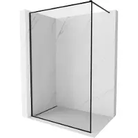 Mexen Kioto-XF douchewand Walk-in met frame 90 x 202 , transparant 10 mm, zwart - 800-090-104-70-00-X
