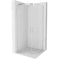 Mexen Rio halfronde douchecabine 80 x 80 , transparant, chroom - 863-080-080-01-00
