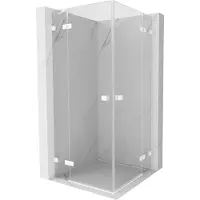 Mexen Lunar Duo draaideur douchecabine 75 x 75 cm, transparant, wit - 834-075L-075P-20-00