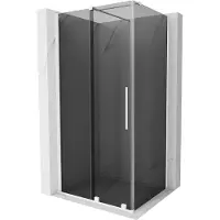 Mexen Velar schuifdouchecabine 100 x 90 , grafiet, wit - 871-100-090-41-20