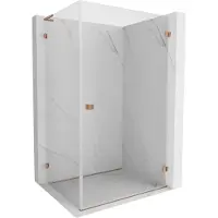 Mexen Lunar-B L draaideur douchecabine rechts 95 x 80 , transparant, geborsteld koper - 832L-095-080-65-00-P