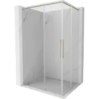Mexen Rox Duo schuifdouchecabine 120 x 110 cm, transparant, geborsteld nikkel - 8C2D-120-110-97-00