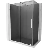 Mexen Velar douchecabine schuifbaar 140 x 80 , grafiet, wit - 871-140-080-41-20