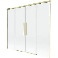 Mexen Rox badwand 2-delig schuifbaar 180 x 150 , transparant, goud - 8C9-180-002-50-00