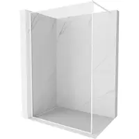 Mexen Kioto-F douchewand Walk-in met frame 125 x 202 , transparant 8 mm, wit - 800-125-104-20-00