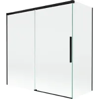 Mexen Rox badwand 2-delige schuifbare 160 + 80 x 150 , transparant, zwart - 8C9-160-080-70-00