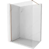 Mexen Kioto-X douchewand Walk-in 160 x 200 , transparant 10 mm, geborsteld koper - 800-160-101-65-00-X
