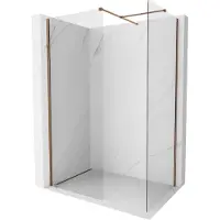 Mexen Kioto-X douchewand Walk-in 100 x 80 , transparant 10 mm, roze goud - 800-100-202-60-00-080-X