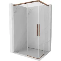 Mexen Rox Duo schuifdouchecabine 120 x 110 cm, transparant, roze goud - 8C2D-120-110-60-00