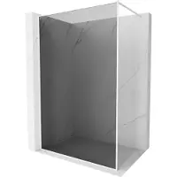 Mexen Kioto-F douchewand Walk-in met frame 110 x 202 , grafiet 8 mm, wit - 800-110-104-20-40