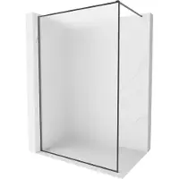 Mexen Kioto-F douchewand Walk-in met frame 100 x 202 , matglas 8 mm, geborsteld gun gray - 800-100-104-66-30