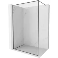 Mexen Kioto-F douchewand Walk-in met frame 95 x 202 , transparant 8 mm, gun metal - 800-095-104-95-00