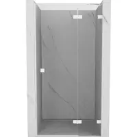 Mexen Lunar douchedeur scharnierende rechts 70 , transparant, wit - 834-070-000-20-00-P