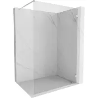 Mexen Lunar douchewand Walk-in rechts 140 x 200 , transparant 8 mm, geborsteld nikkel - 830-140-000-97-00-P