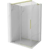 Mexen Rox L schuifbare doucheruimte 110 x 80 , transparant, goud geborsteld - 8C2L-110-080-55-00