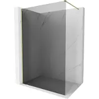 Mexen Kioto-X douchewand Walk-in 80 x 200 , grafiet 10 mm, goud - 800-080-101-50-40-X