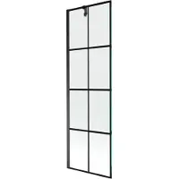 Mexen Next 1-delige badscherm 60 x 150 , zwart raster, zwart - 895-060-000-00-77-70