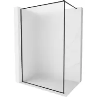 Mexen Kioto-F douchewand Walk-in met frame 110 x 202 , ijs 8 mm, zwart - 800-110-104-70-30
