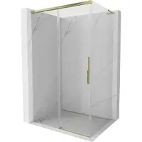 Mexen Rox L douchecabine schuifdeur 110 x 100 , transparant, goud - 8C2L-110-100-50-00