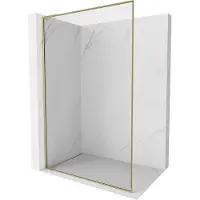 Mexen Kioto-XF L douchescherm Walk-in met frame 110 x 202 , transparant 10 mm, goud - 800-110-174-50-00-XF