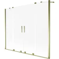 Mexen Velar Duo badwand tweedelige verschuifbare 190 x 150 , ijs, goud - 896-190-000-32-50