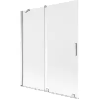 Mexen Velar 2-delige schuifbare badwand 140 x 150 cm, ijs, chroom - 896-140-000-31-01