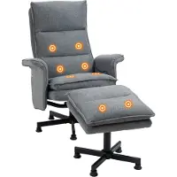 HOMCOM Massagestoel met Voetenbank 700-165V90