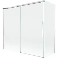 Mexen Rox badwand 2-delig schuifbaar 170 + 70 x 150 , transparant, chroom - 8C9-170-070-01-00