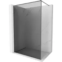 Mexen Kioto-XF inloopdouchewand met frame 130 x 202 , grafiet 10 mm, gepolijst metaal - 800-130-104-95-40-X