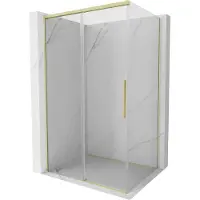 Mexen Rox douchecabine schuifdeur 95 x 110 , transparant, goud geborsteld - 8C2-095-110-55-00
