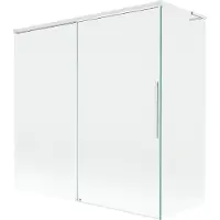 Mexen Rox L badwand 2-delige schuifdeur 160 + 75 x 150 , transparant, wit - 8C9L-160-075-20-00