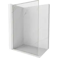 Mexen Kioto-F L Douchewand Walk-in met frame 65 x 202 , transparant 8 mm, geborsteld nikkel - 800-065-174-97-00