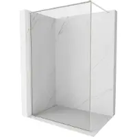 Mexen Kioto-F douchewand Walk-in met frame 110 x 202 , transparant 8 mm, geborsteld nikkel - 800-110-104-97-00
