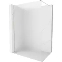 Mexen Kioto-X inloopdouchewand 140 x 200 , ijsglas 10 mm, geborsteld nikkel - 800-140-101-97-30-X