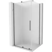 Mexen Velar douchecabine schuifdeur 90 x 120 , ijs, gun metal - 871-090-120-31-95
