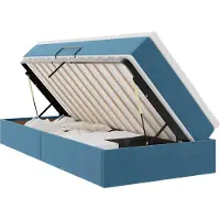 vidaXL Opbergbed met matras Donkerblauw 100 x 200 cm Fluweel