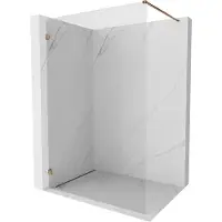 Mexen Lunar douchewand Walk-in links 160 x 200 , transparant 8 mm, roze goud - 830-160-000-60-00-L
