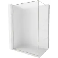 Mexen Kioto-F douchewand Walk-in met frame 90 x 202 , matglas 8 mm, geborsteld nikkel - 800-090-104-97-30