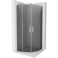Mexen Rio halfronde douchecabine 90 x 90 , grafiet, chroom - 863-090-090-01-40